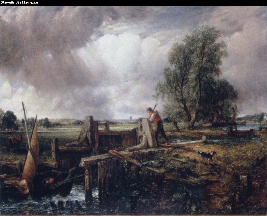 John Constable A boat passing a lock